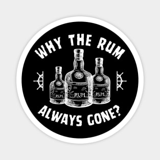 Rum Always Gone! Funny Jack Sparrow Sayings Magnet